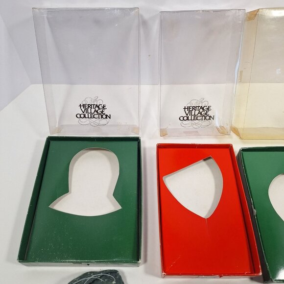 A Christmas Carol Heritage Village Tiny Tim Bob Cratchit Scrooge Heads 1988 Lot - Picture 10 of 16